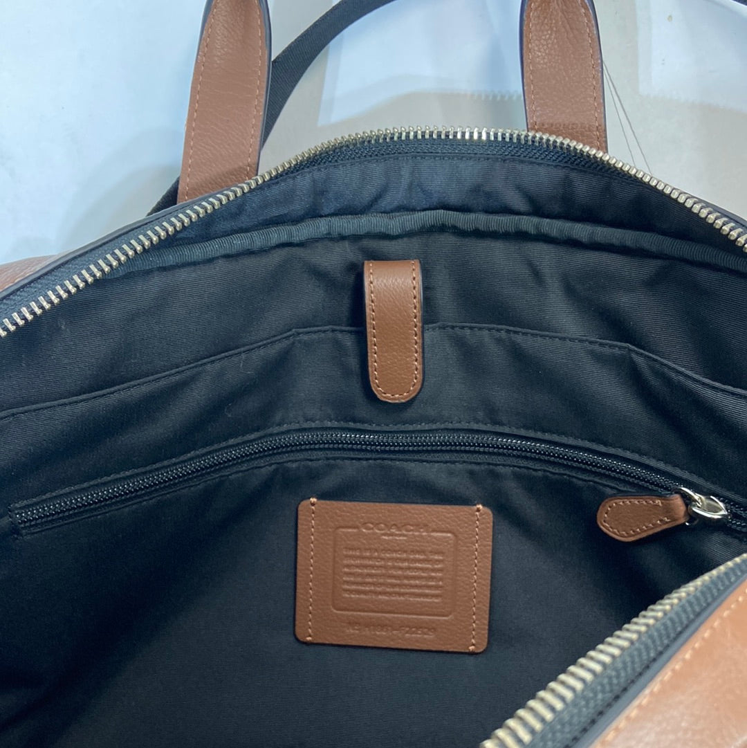 Coach F22529 Men’s Hamilton Bag In Saddle Leather Brown