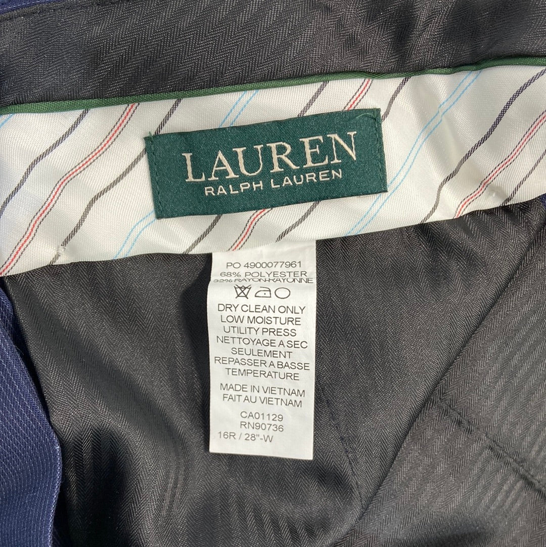 Ralph Lauren Women's Slim Fit Dress Pants Navy - Size 16R