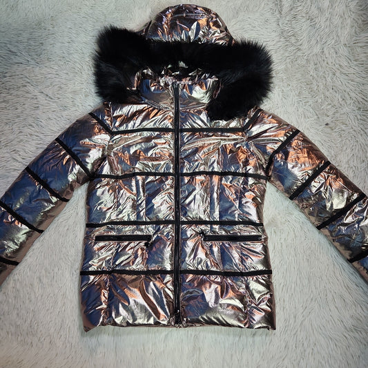 Frank Lymen Design Puffer Jacket Silver - Medium