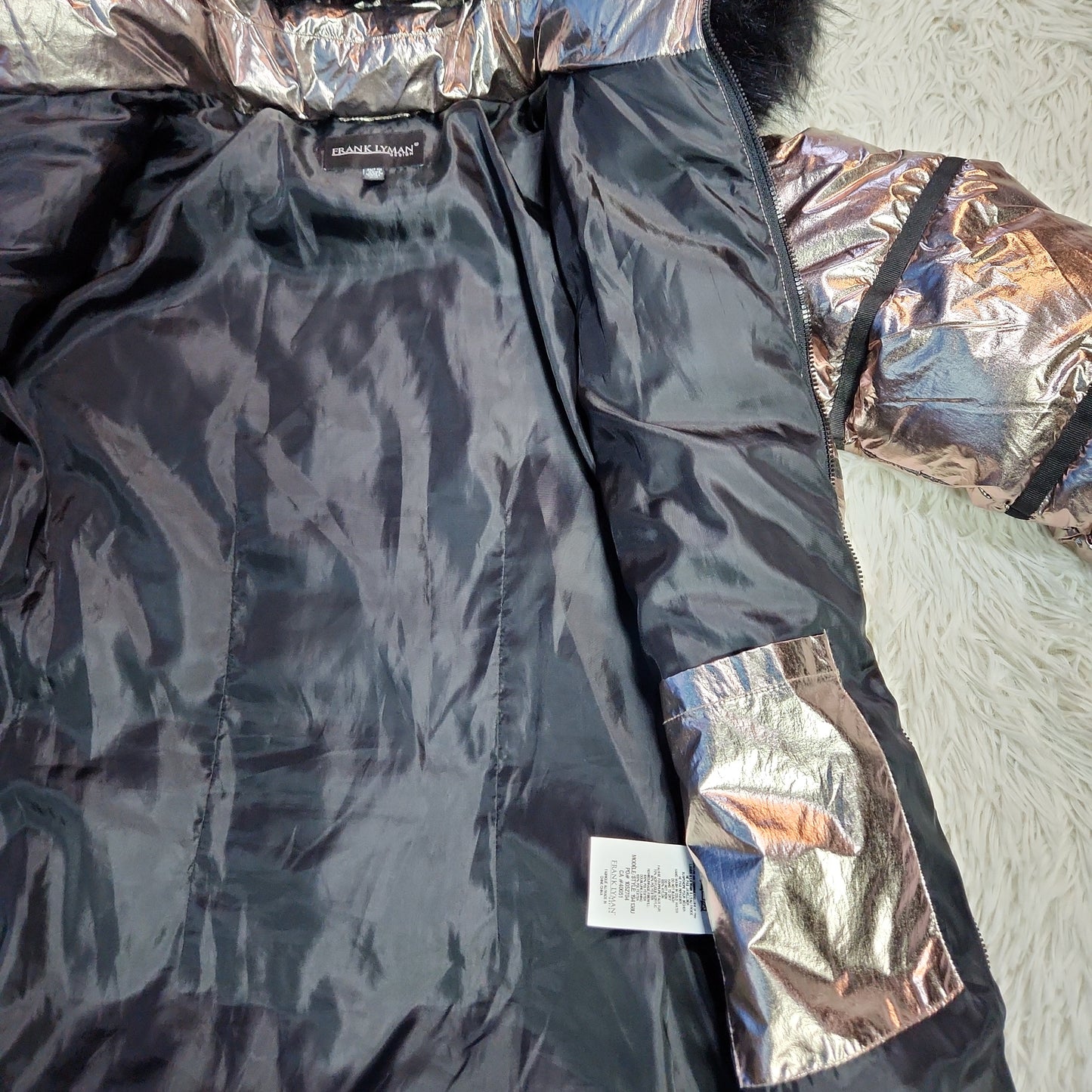Frank Lymen Design Puffer Jacket Silver - Medium
