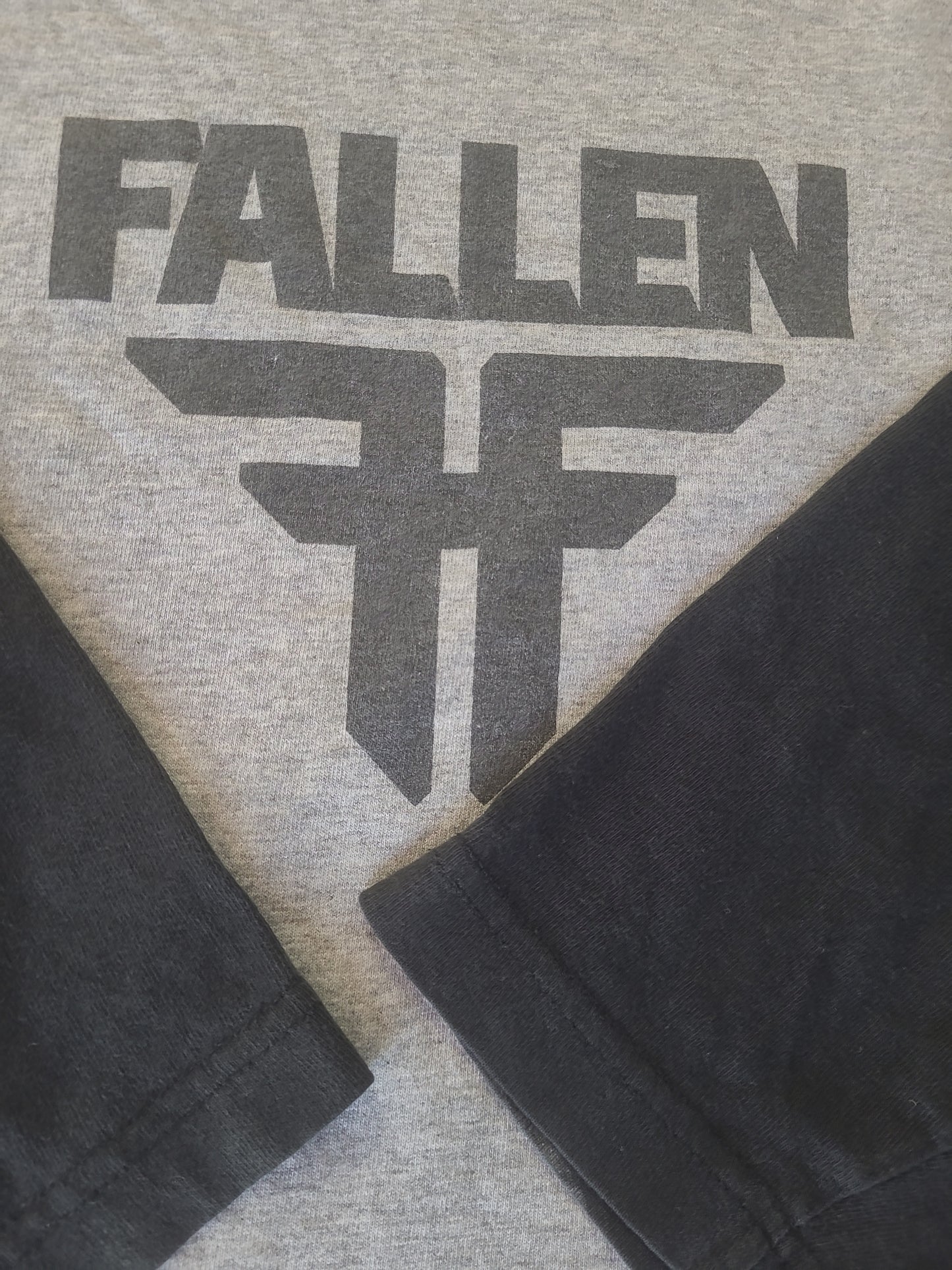 Fallen 3/4 Sleeve Tee Black - X-Large