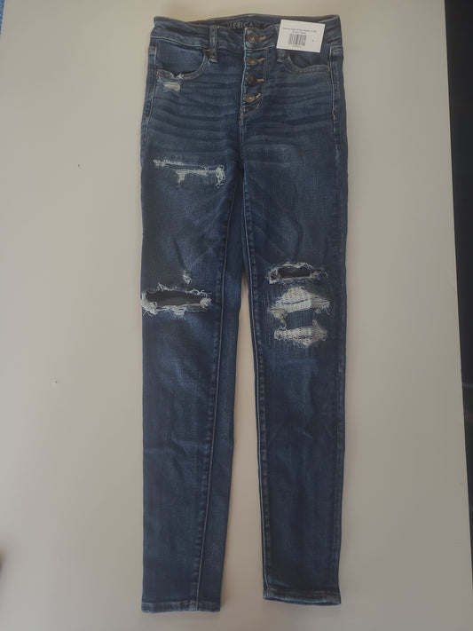 American Eagle Hi-Rise Jegging Dark Washed - 4 Reg