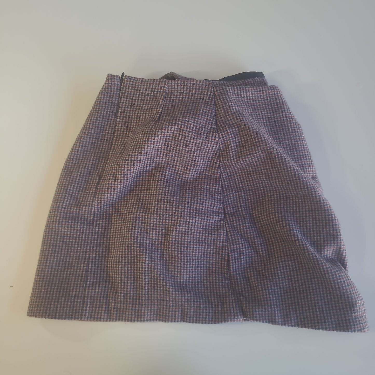 Wilfred Wool Plaid Front Knot Women's Skirt Purple - Size 00