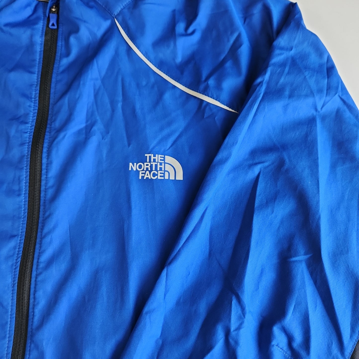 The North Face Zip Up Windbreaker Blue/Black - Medium