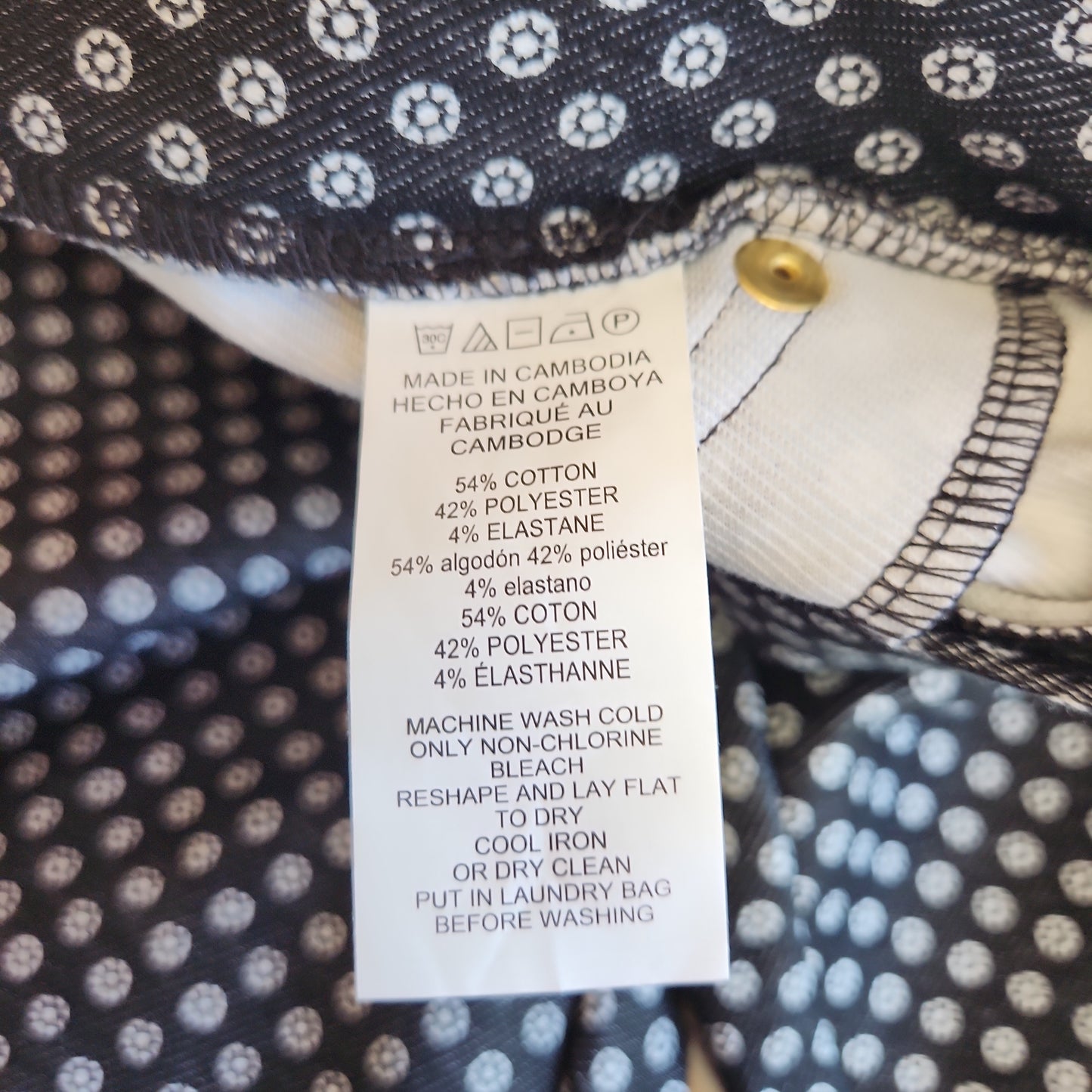 Michael Kors Patterned Women's Trousers Black/White - Size Small