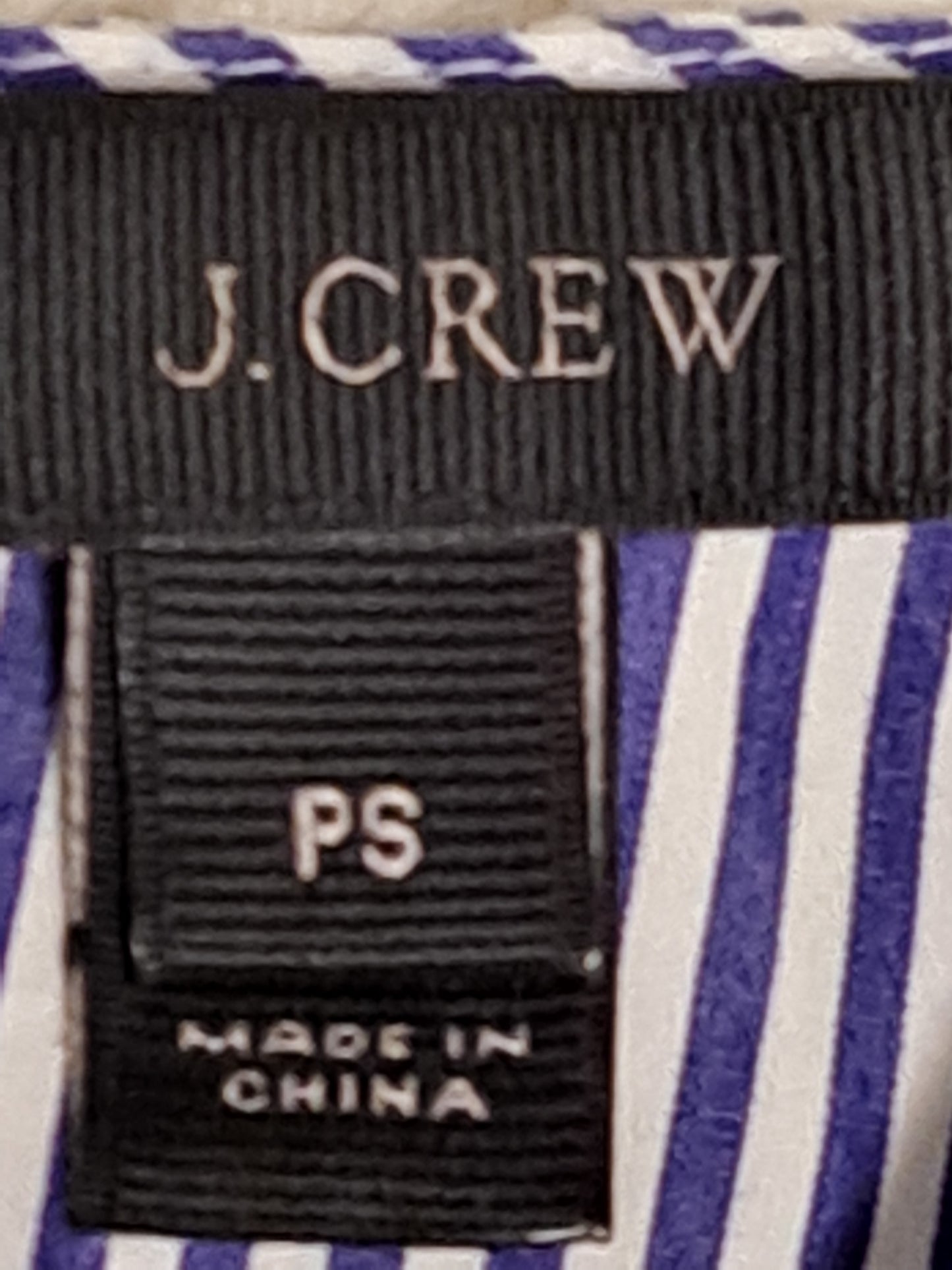 J. Crew Women's Button Up Tank Top Blouse Blue/White - Size Small