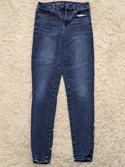 American Eagle Curvy Hi-Rise Women's Jegging Medium Washed - Size 2