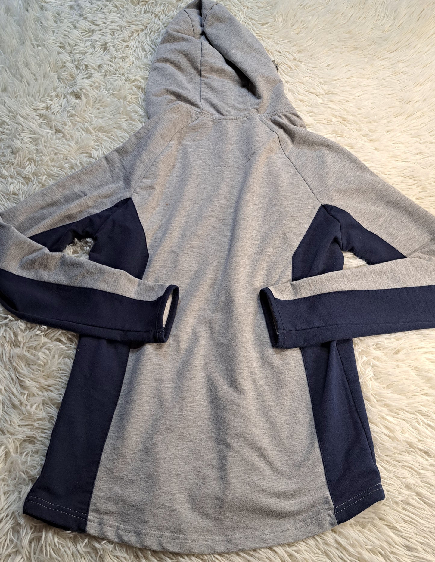 Gymshark Zip Up Men's Hoodie Grey/Blue - Size Small