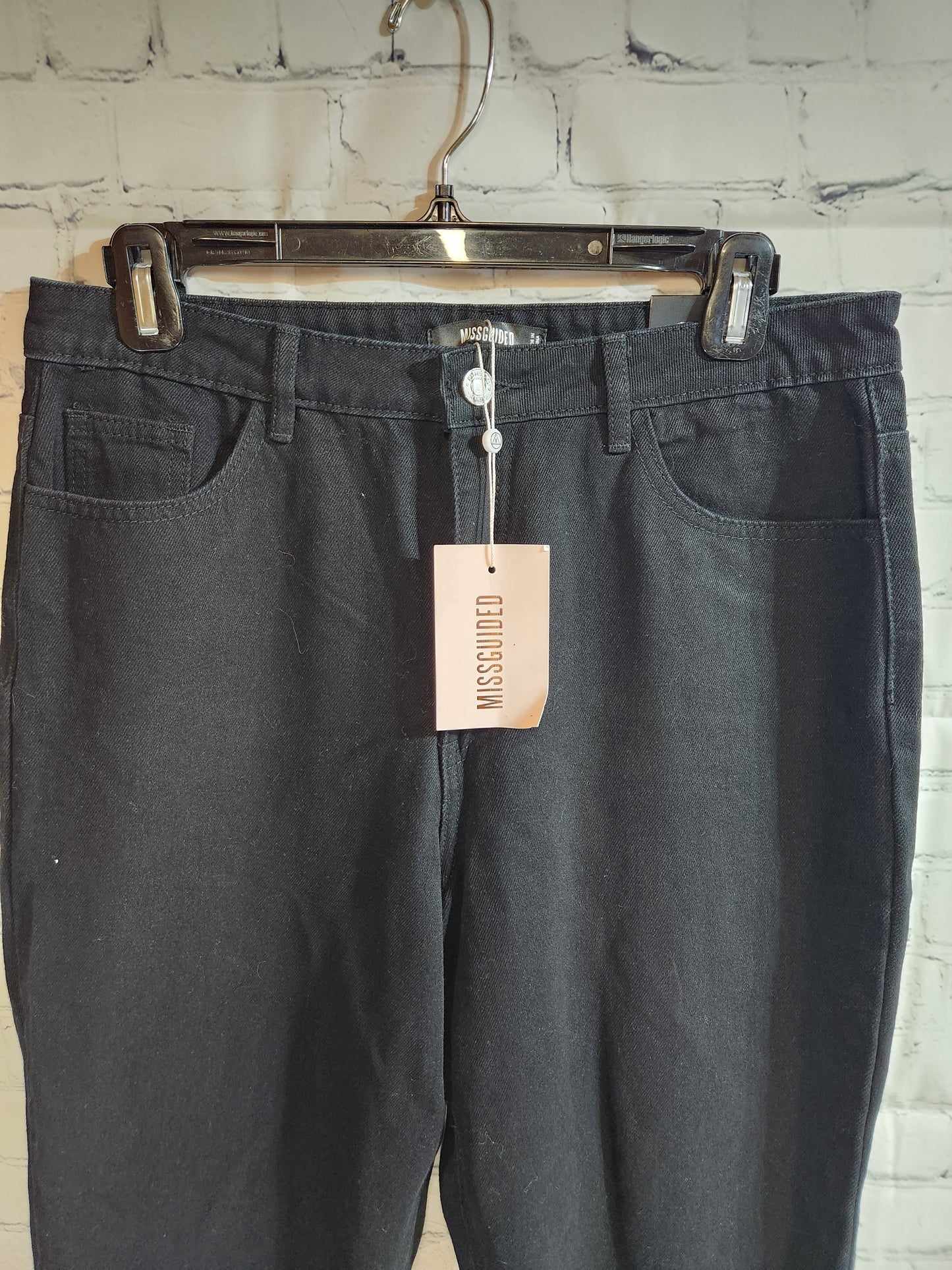 Miss Guided Women's High Waisted Mom Jeans Black - 8