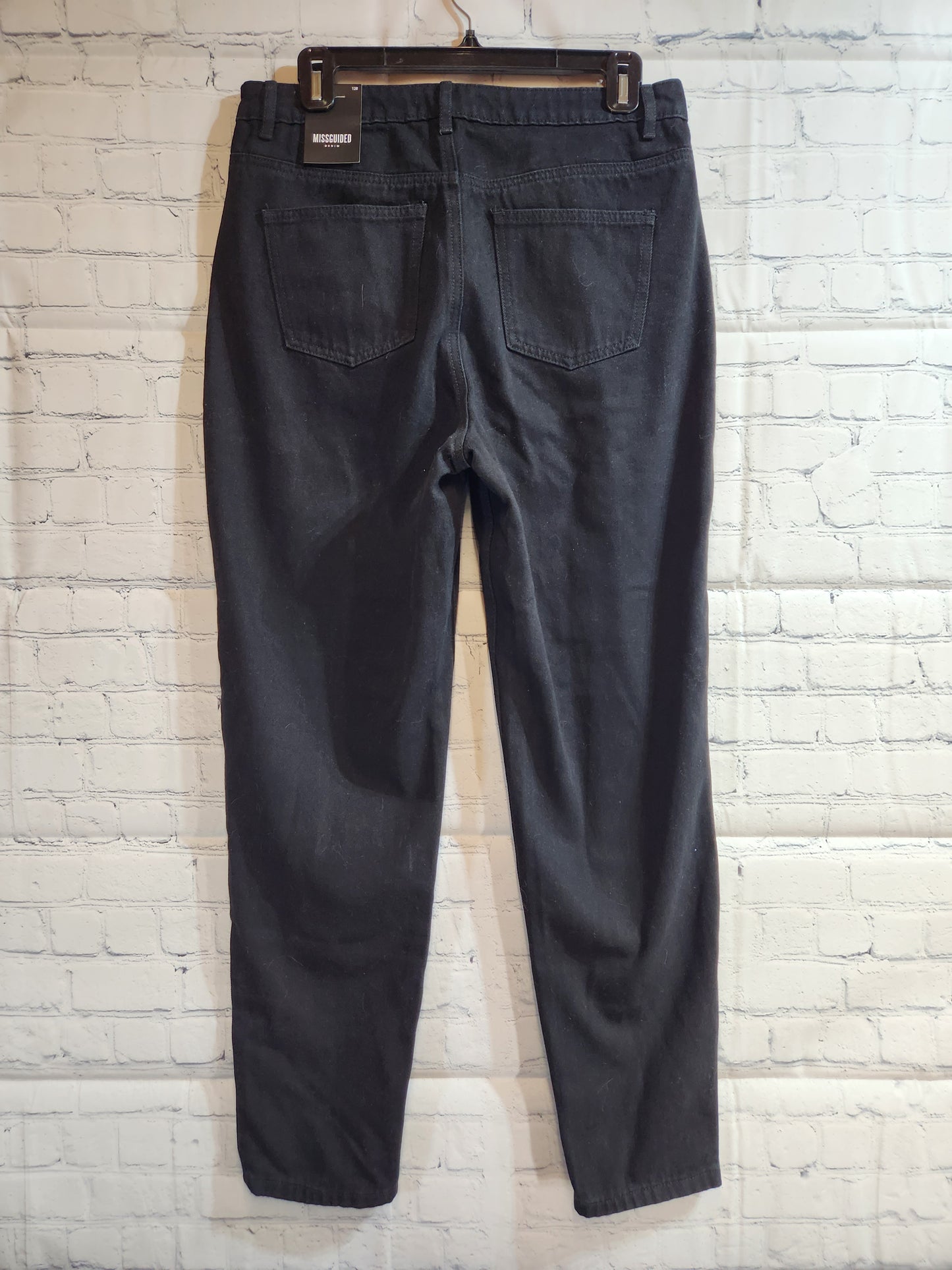 Miss Guided Women's High Waisted Mom Jeans Black - 8
