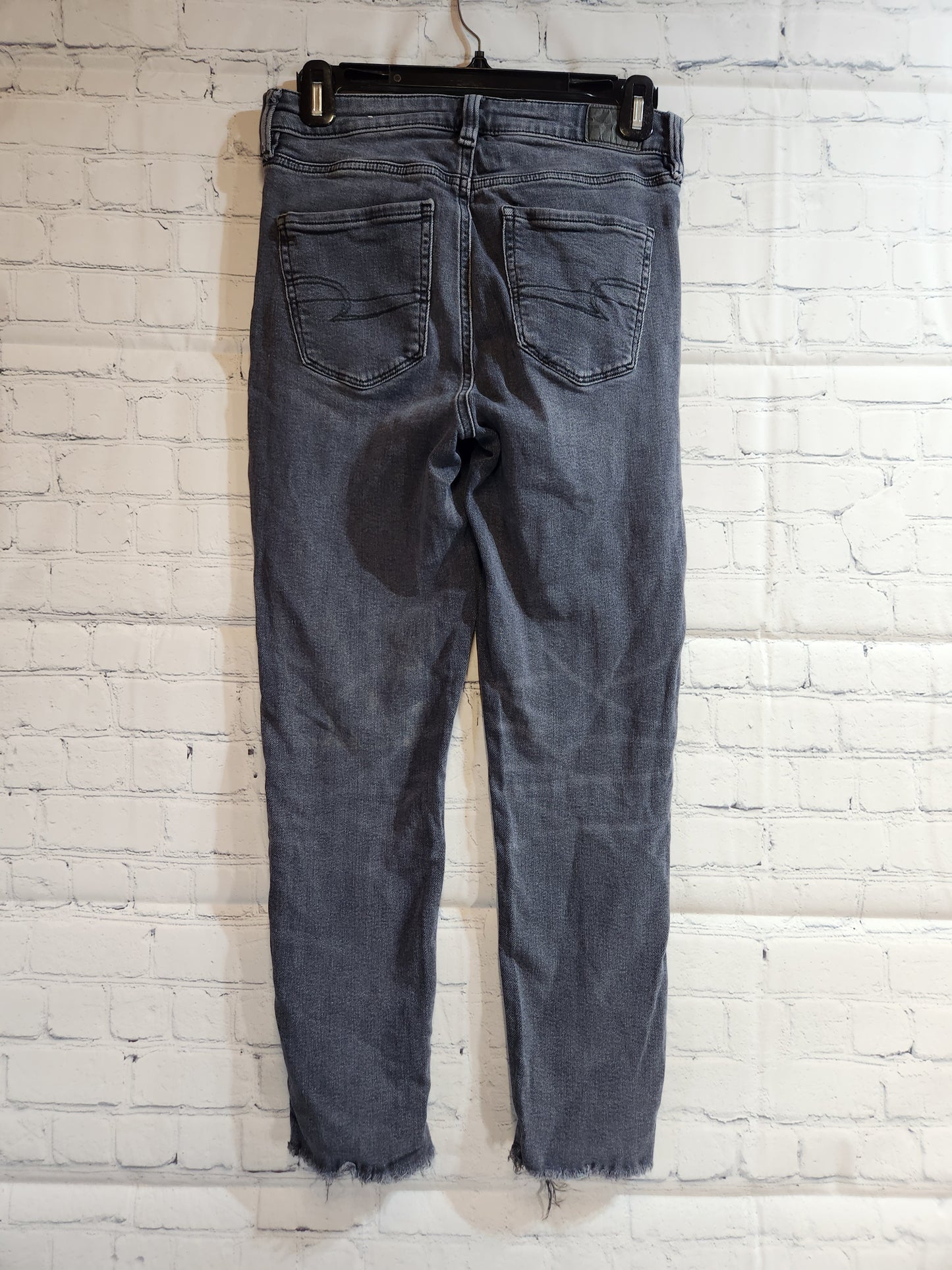 American Eagle Women's Super Hi Rise Jegging Dark Washed - S/6 (Short)