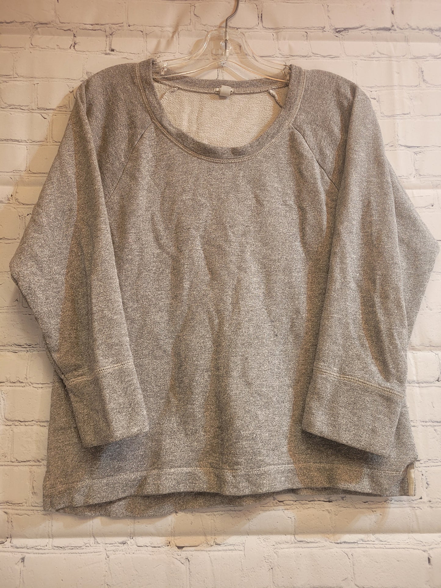 J. Crew Women's Long Sleeve Top Grey - Large