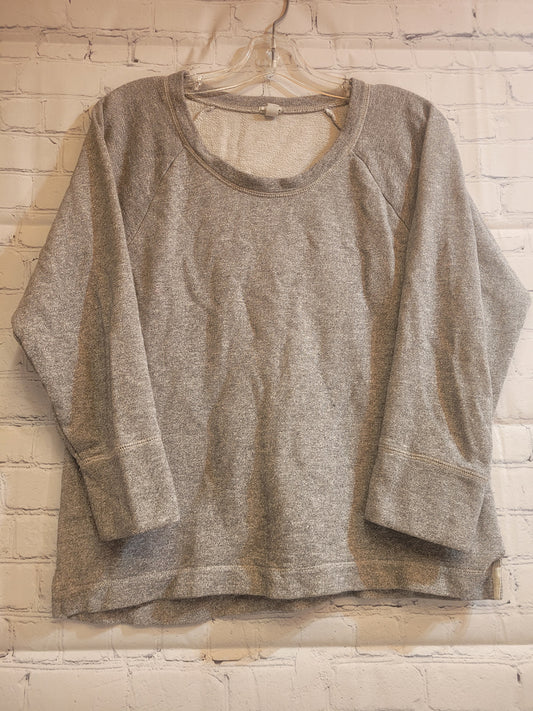 J. Crew Women's Long Sleeve Top Grey - Large