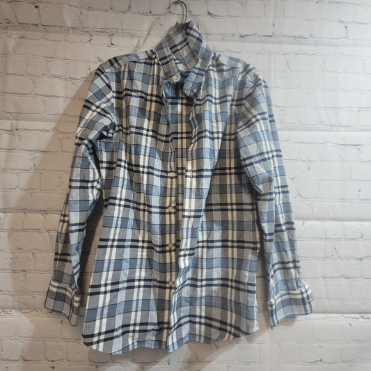 Banana Republic Tailored Slim Flit Shirt Blue - Small