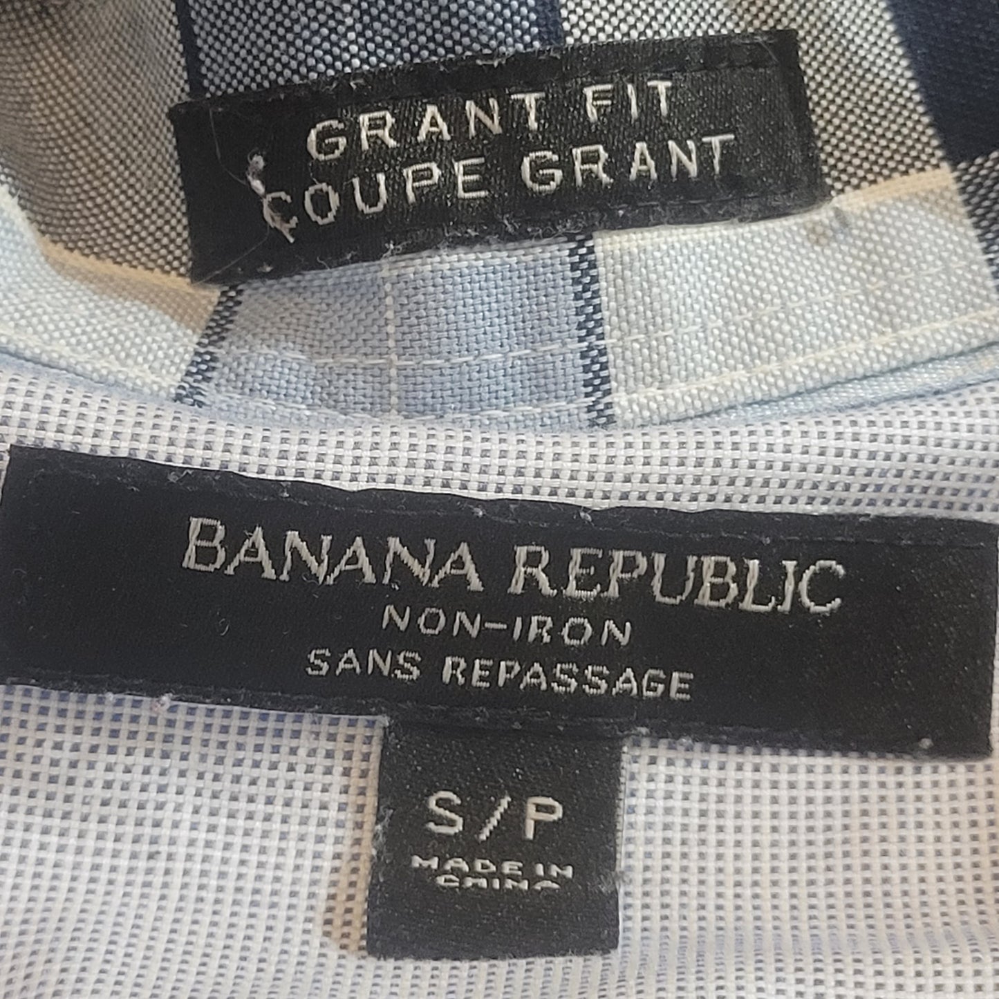 Banana Republic Tailored Slim Flit Shirt Blue - Small