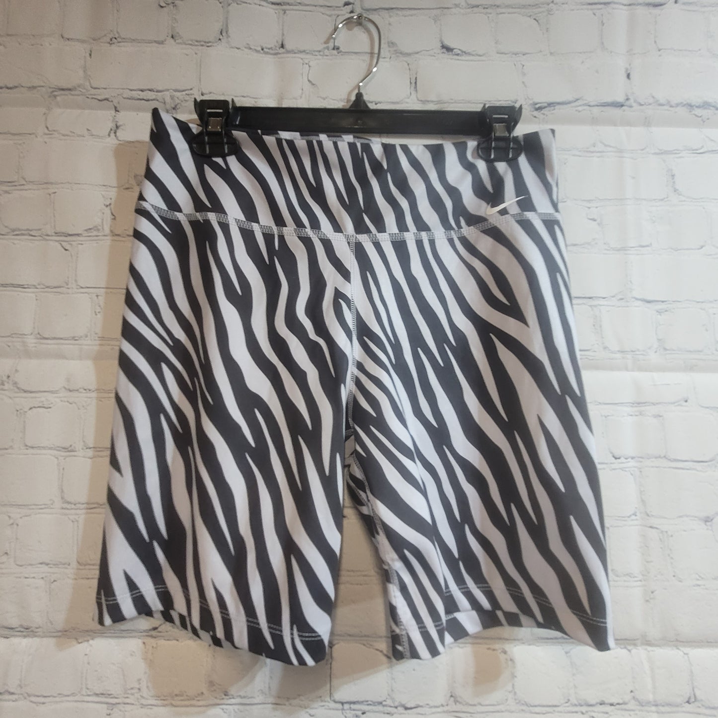 NIKE Dri-Fit Zebra Print Biker Shorts - Large
