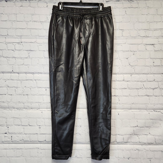 Esqualo Faux Leather Women's Pants with Pockets Black - 10