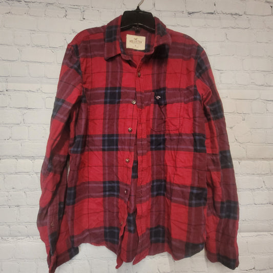 Hollister Men's Flannel Plaid Red - Medium