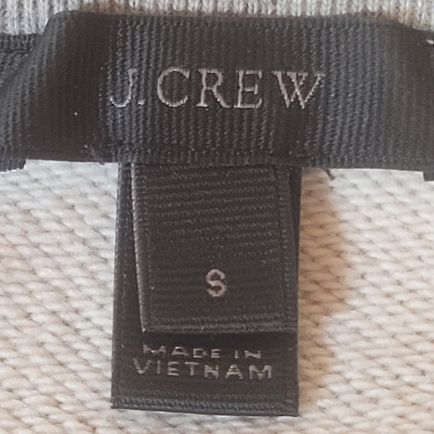 J. Crew Pullover Crewneck Sweater Light Grey/Black - Small