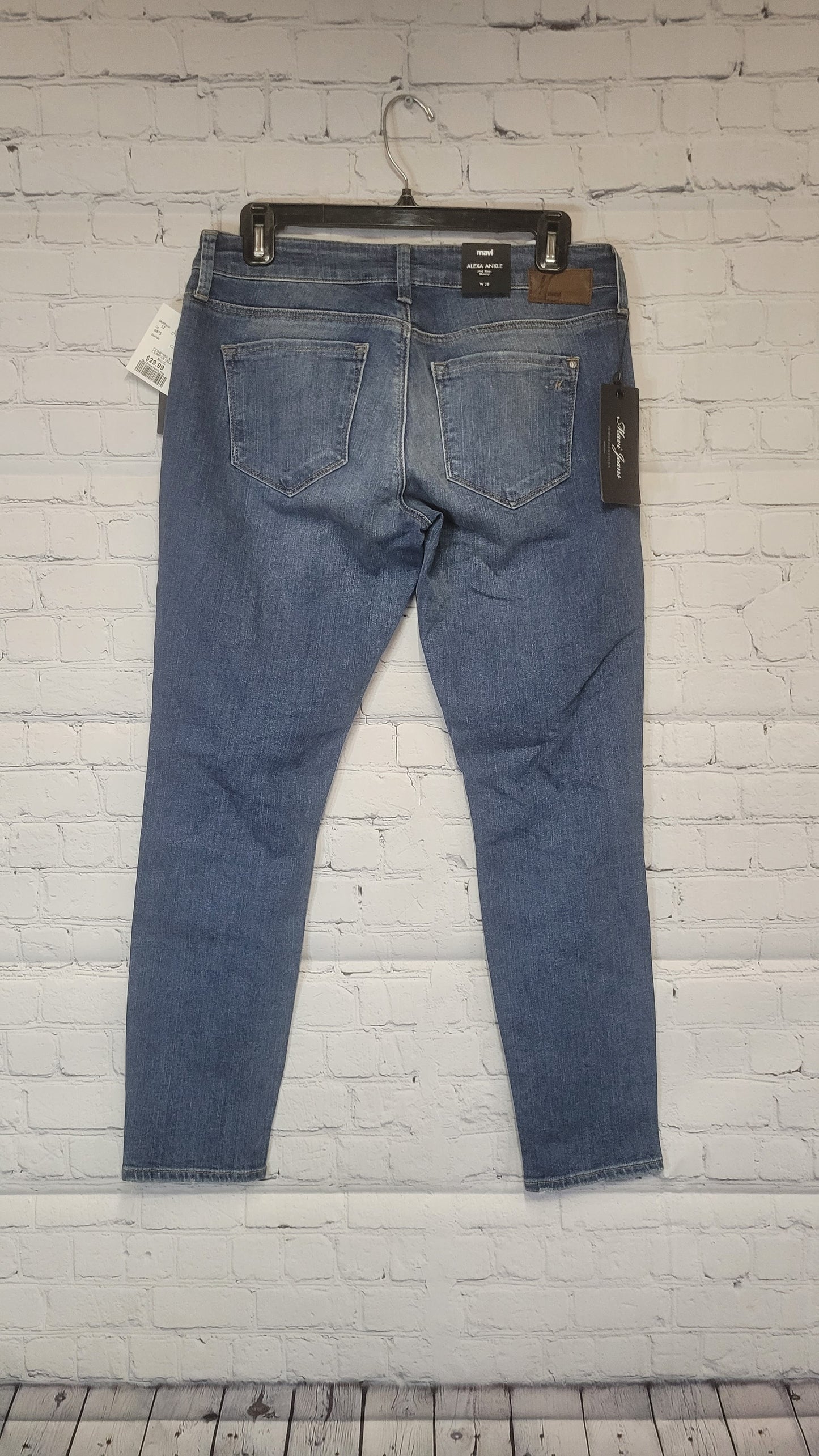 Mavi Alexa Ankle Mid Rise Women's Skinny Jeans Medium Washed - Size 28