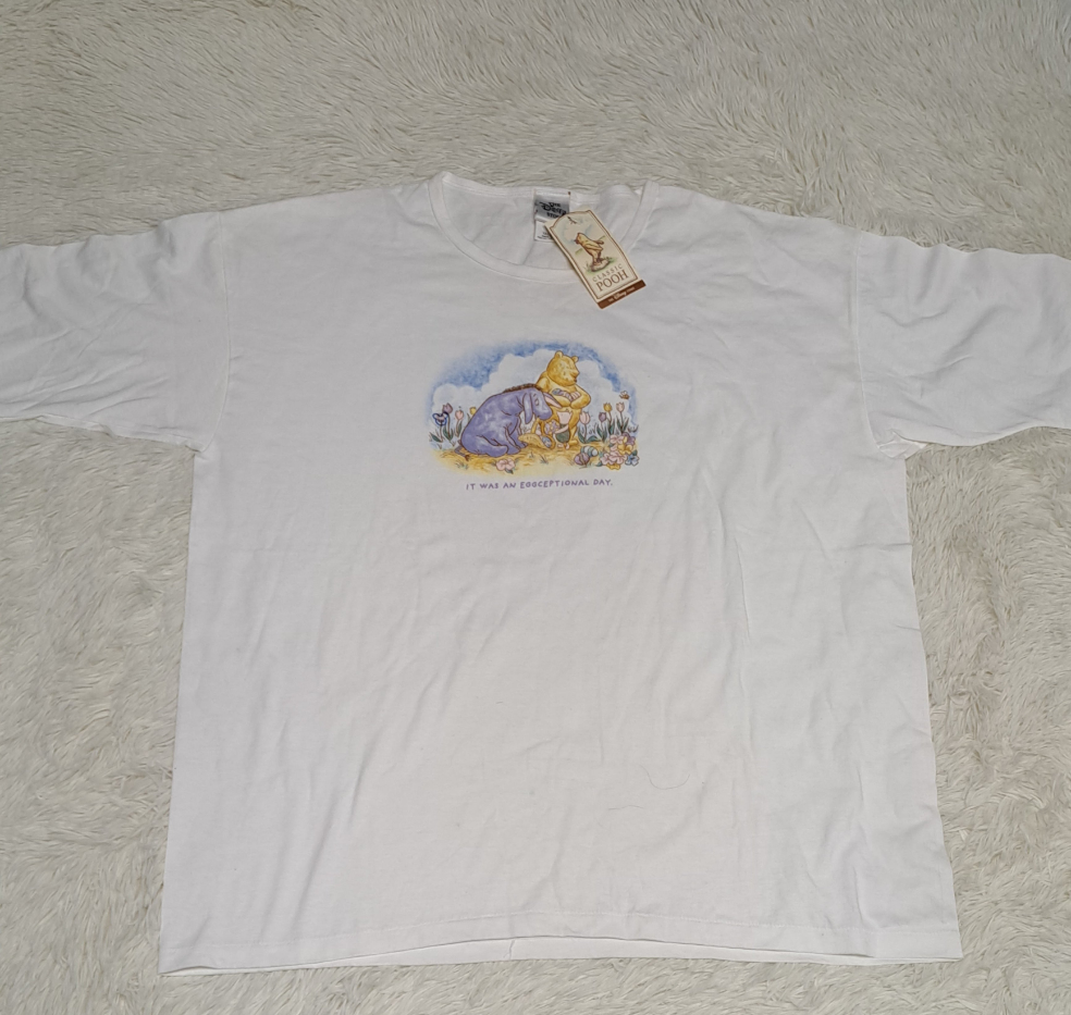 Vintage Disney Winnie The Pooh Single Stitch T-Shirt White - XXL