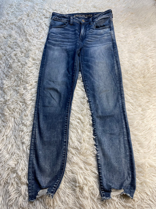 American Eagle Hi-Rise Jegging Crop Light Washed - 6