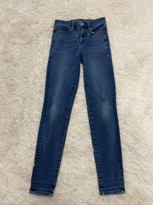 American Eagle Curvy Super Hi-Rise Jeggings Medium Washed - Size 2