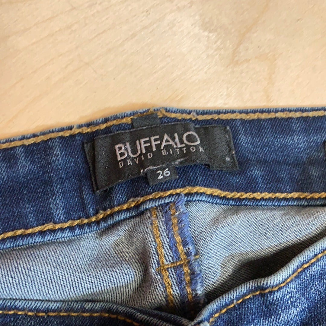 Buffalo Women's Mid Rise Skinny Jeans Dark Washed - Size 26