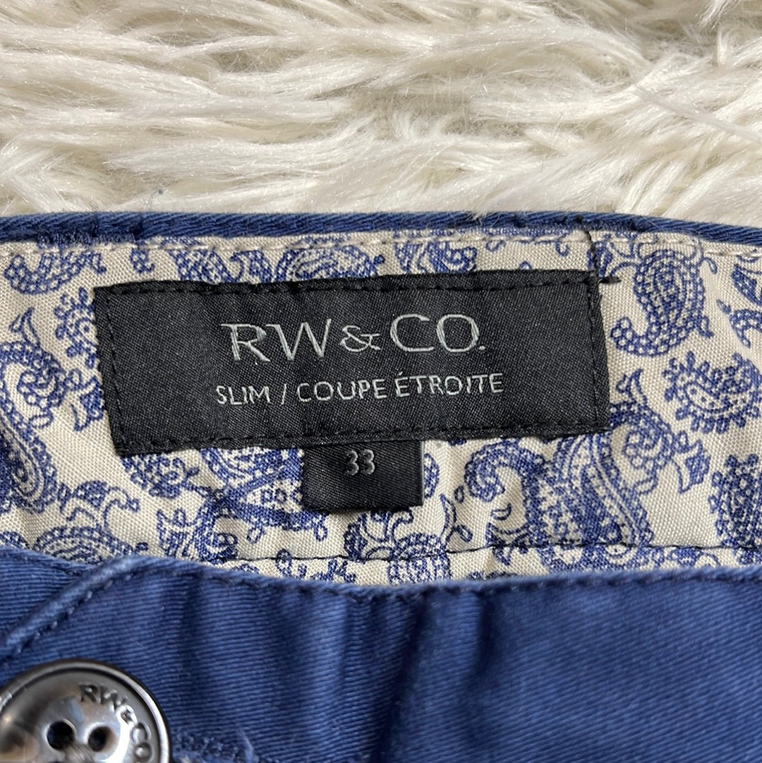 RW & Co Navy slimfit trousers - 33x33