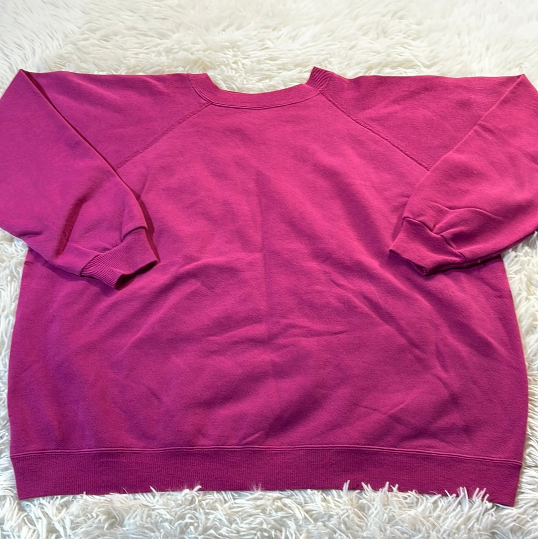 Vintage Hanes Her Way Crewneck Sweater Pink - XL
