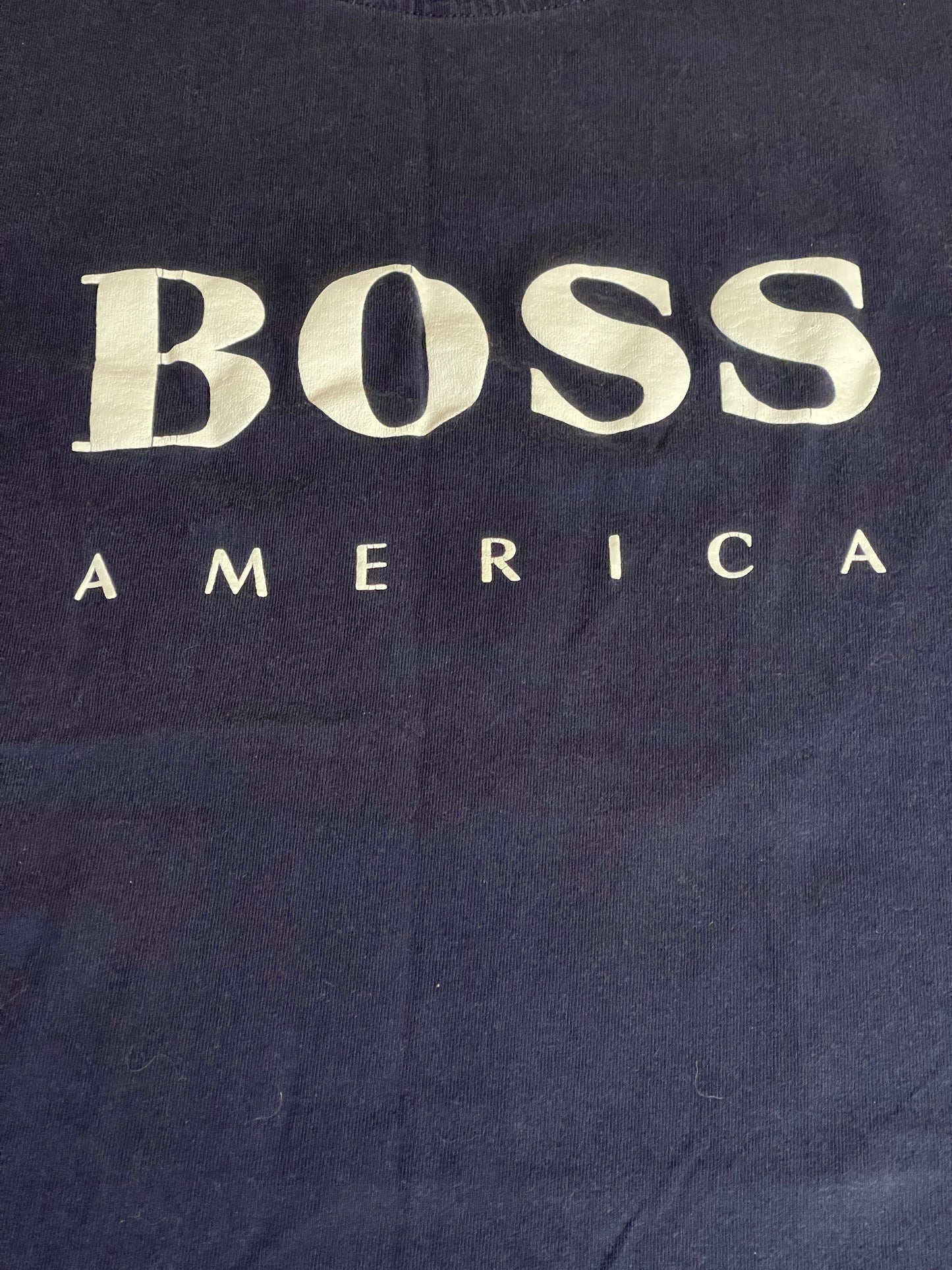 Vintage Hugo Boss T-Shirt Dark Blue - Large