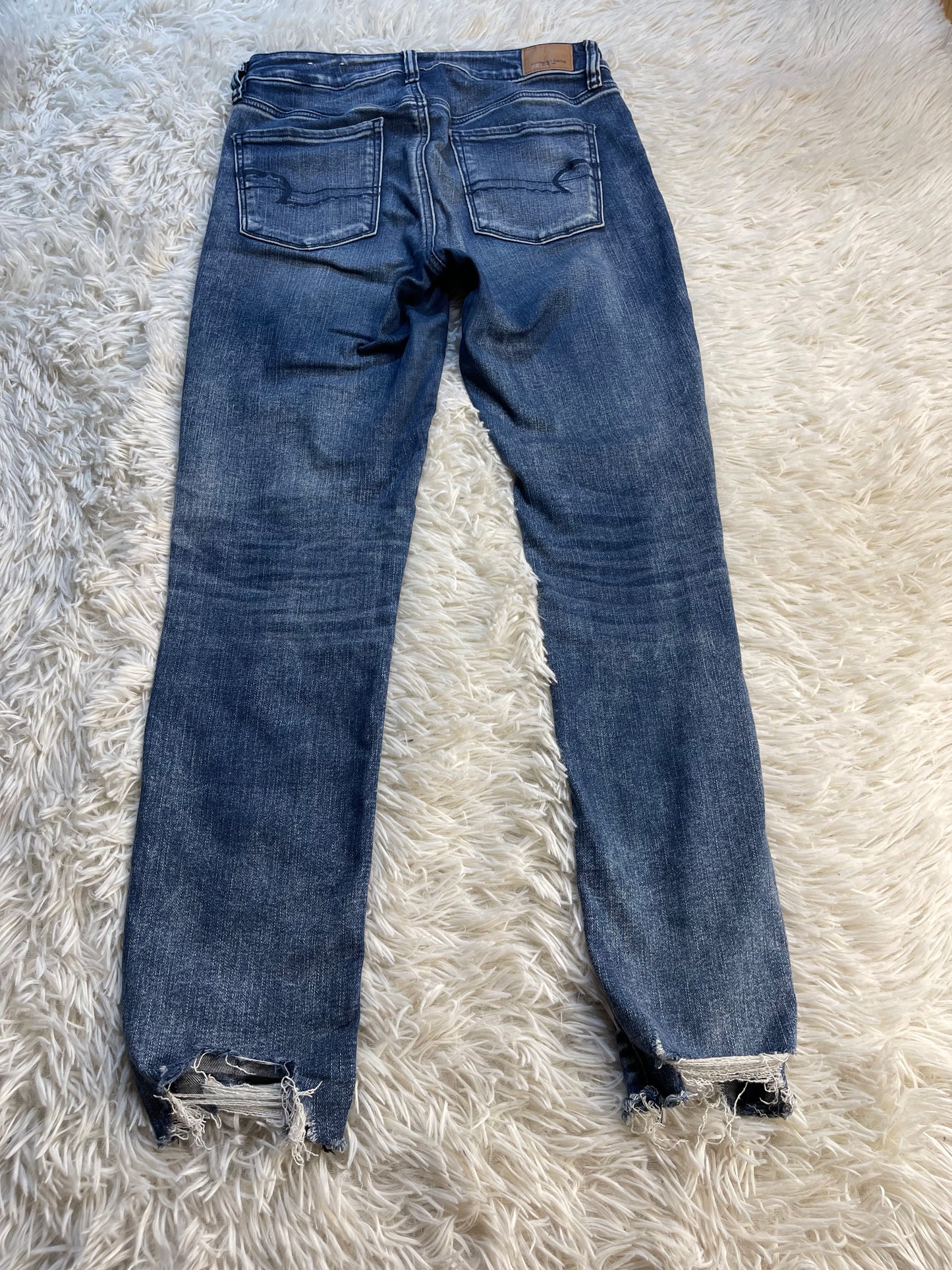 American Eagle Hi-Rise Jegging Crop Light Washed - 6