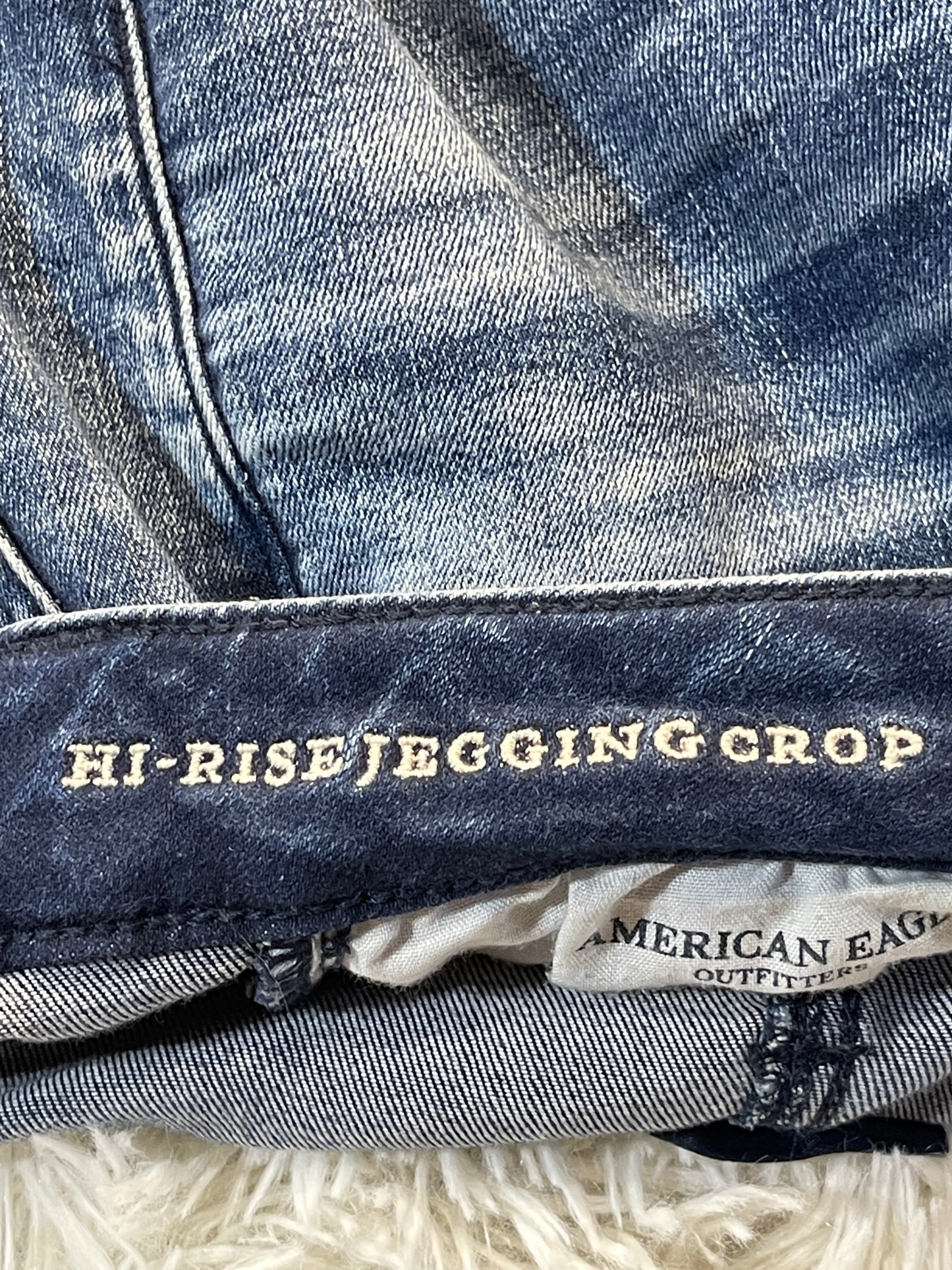 American Eagle Hi-Rise Jegging Crop Light Washed - 6