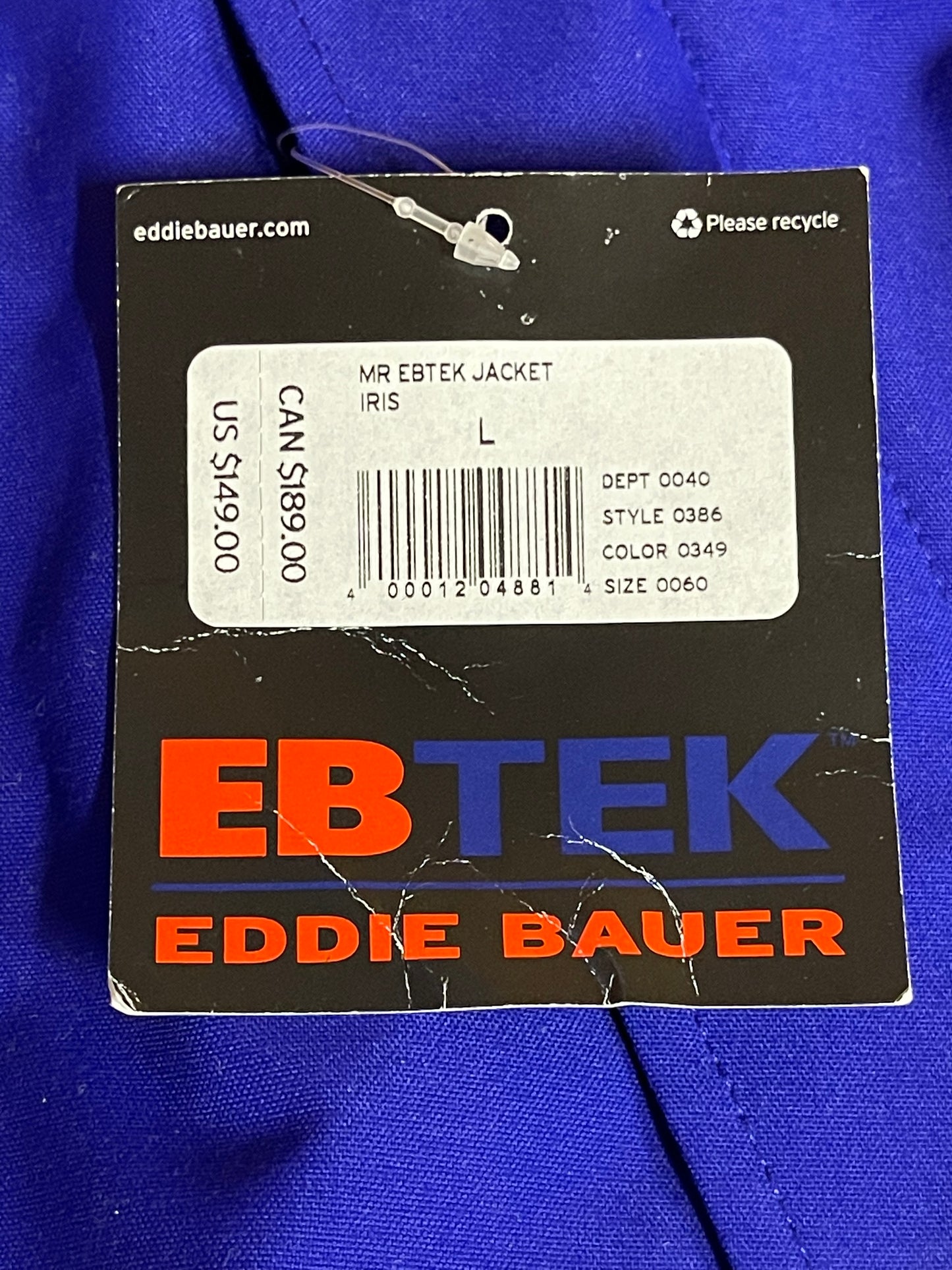 Eddie Bauer Ebtek Men's Jacket Black/Dark Purple - Large
