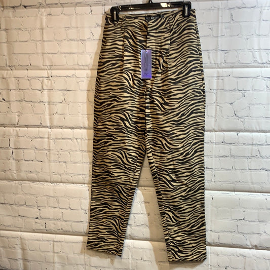 Daisy Street Women's Jeans Animal Print White/Black - Size Small