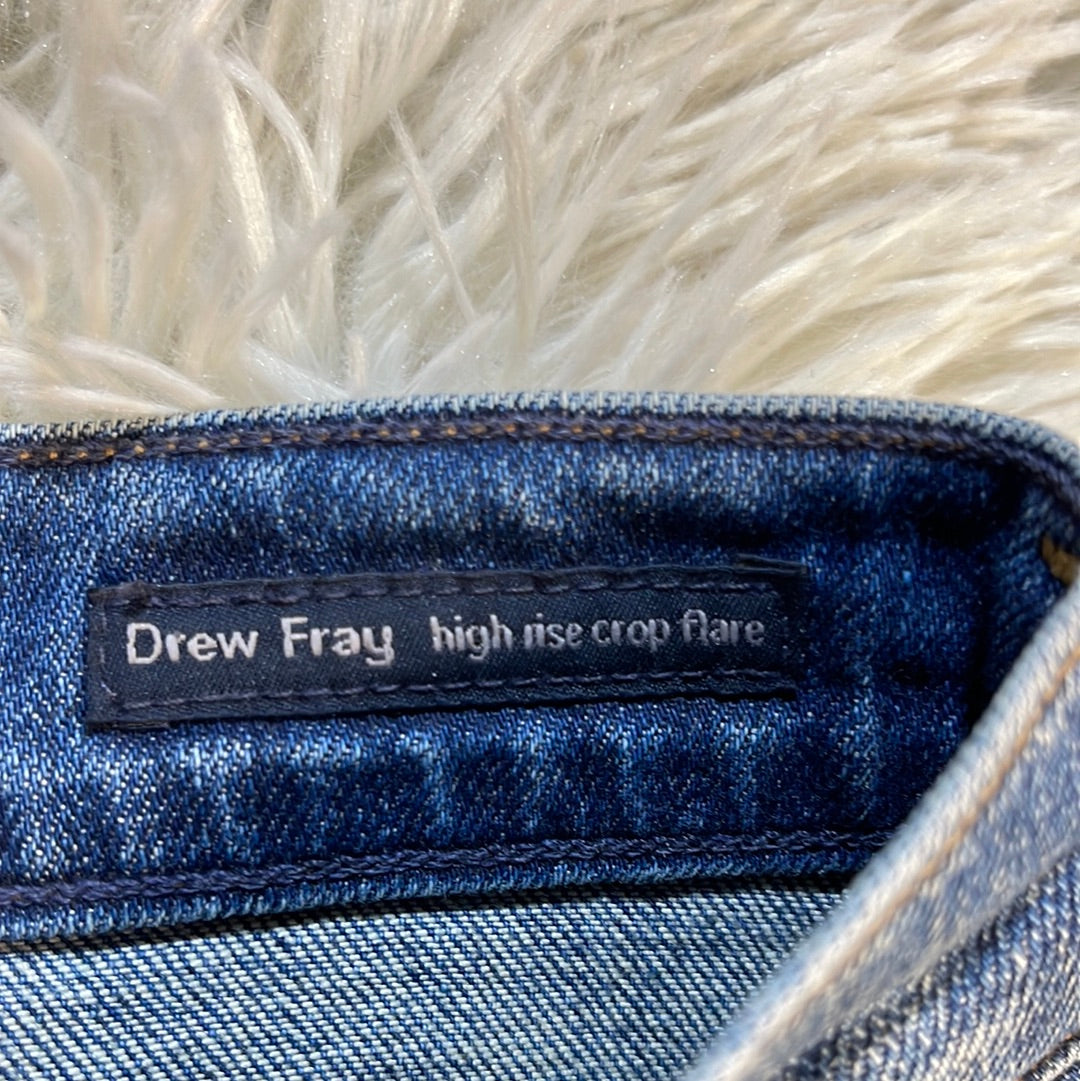 Citizens of Humanity Drew Fray High Rise Crop Flare Jeans Medium Washed - 25