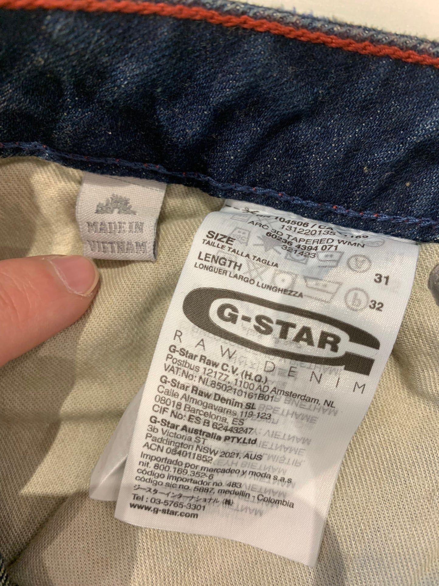 G-Star Arc 3D Tapered Jeans Blue - Women's Size 31 x 32
