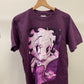 Gildan Activewear Betty Boop 1997 Vintage T-Shirt Purple - Size Medium