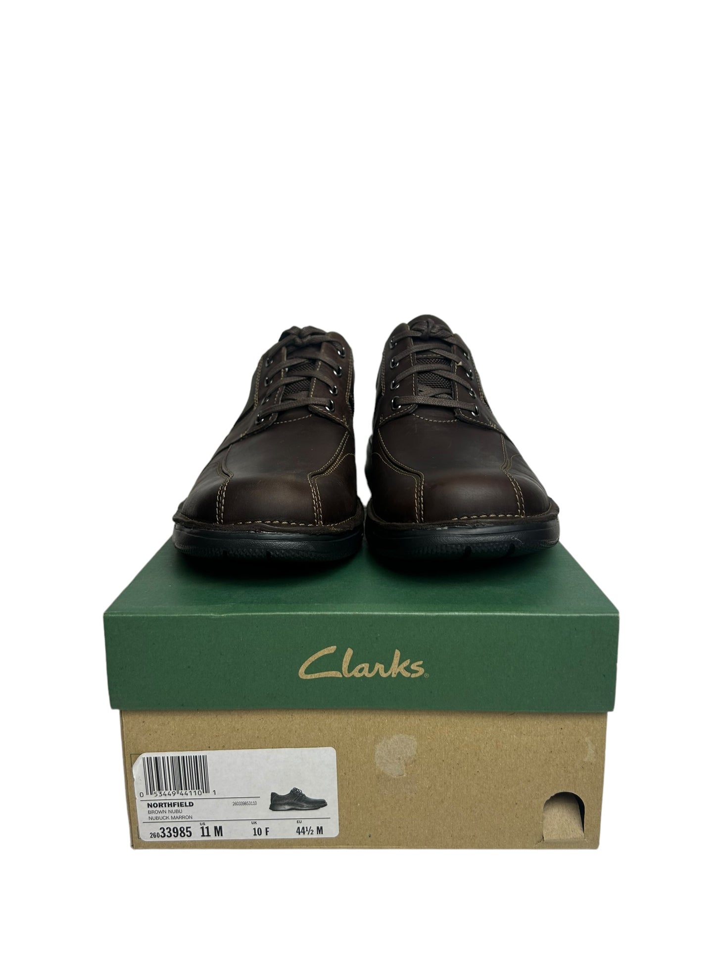 Clarks Northfield Leather Men's Oxford Dress Shoes Dark Brown - Size 11