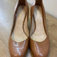 Prada Nude Patent Leather Platform Heels – Size 38