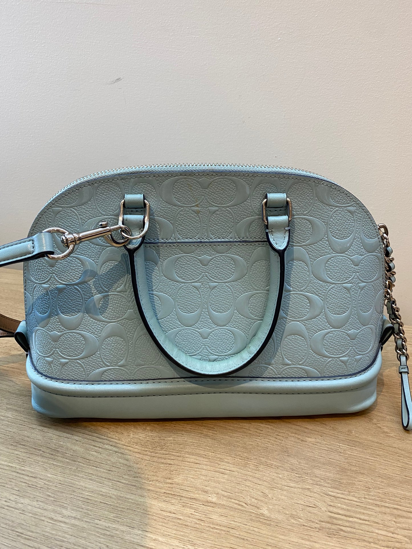 Coach F55450 Mini Sierra Satchel in Signature Debossed Patent Leather