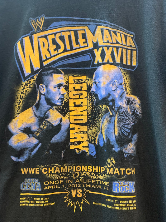 WWE Wrestlemania 2012 (Rare) Cena VS the Rock T-Shirt - Size Medium