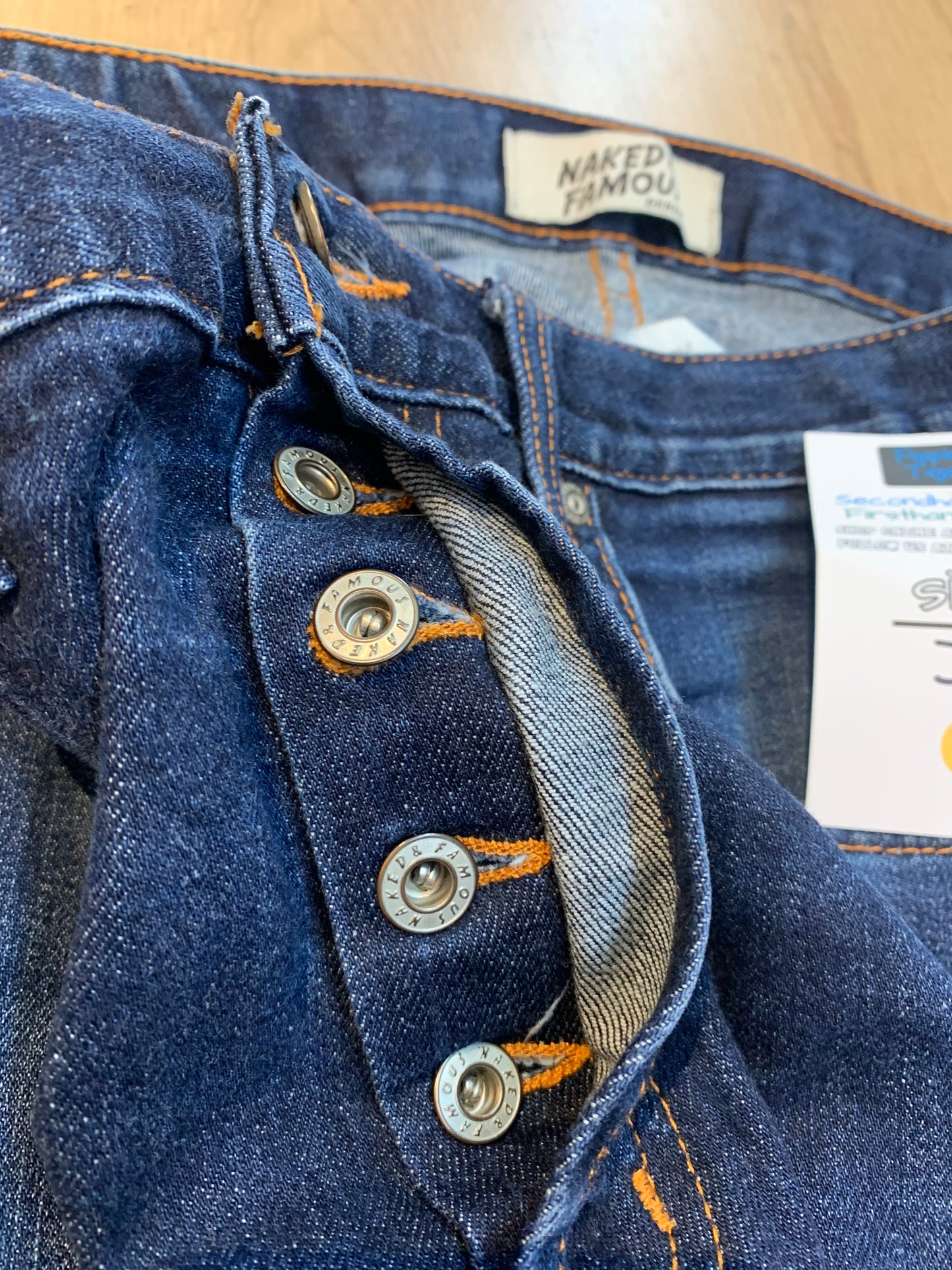 Naked & Famous Denim Easy Guy Denim Jeans Blue - Size 33 x 30