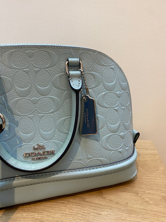 Coach F55450 Mini Sierra Satchel in Signature Debossed Patent Leather