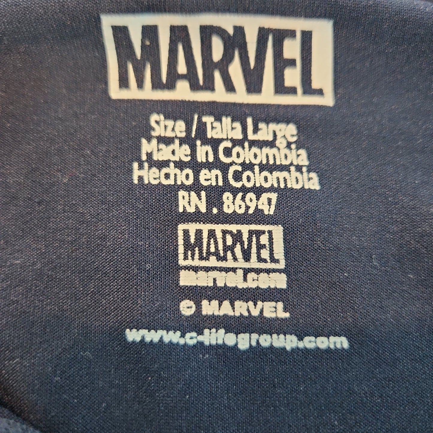 Marvel Long Sleeve Quarter Zip Blue - Large