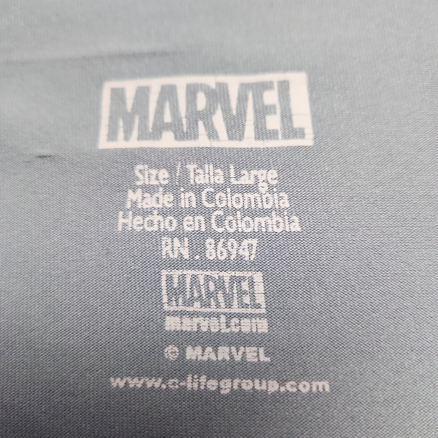 Marvel Long Sleeve Quarter Zip Men's Top Gray - Size Large