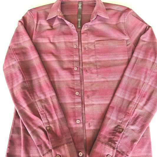 Lululemon Men's Mason Peak Flannel Striped Pink - Size S
