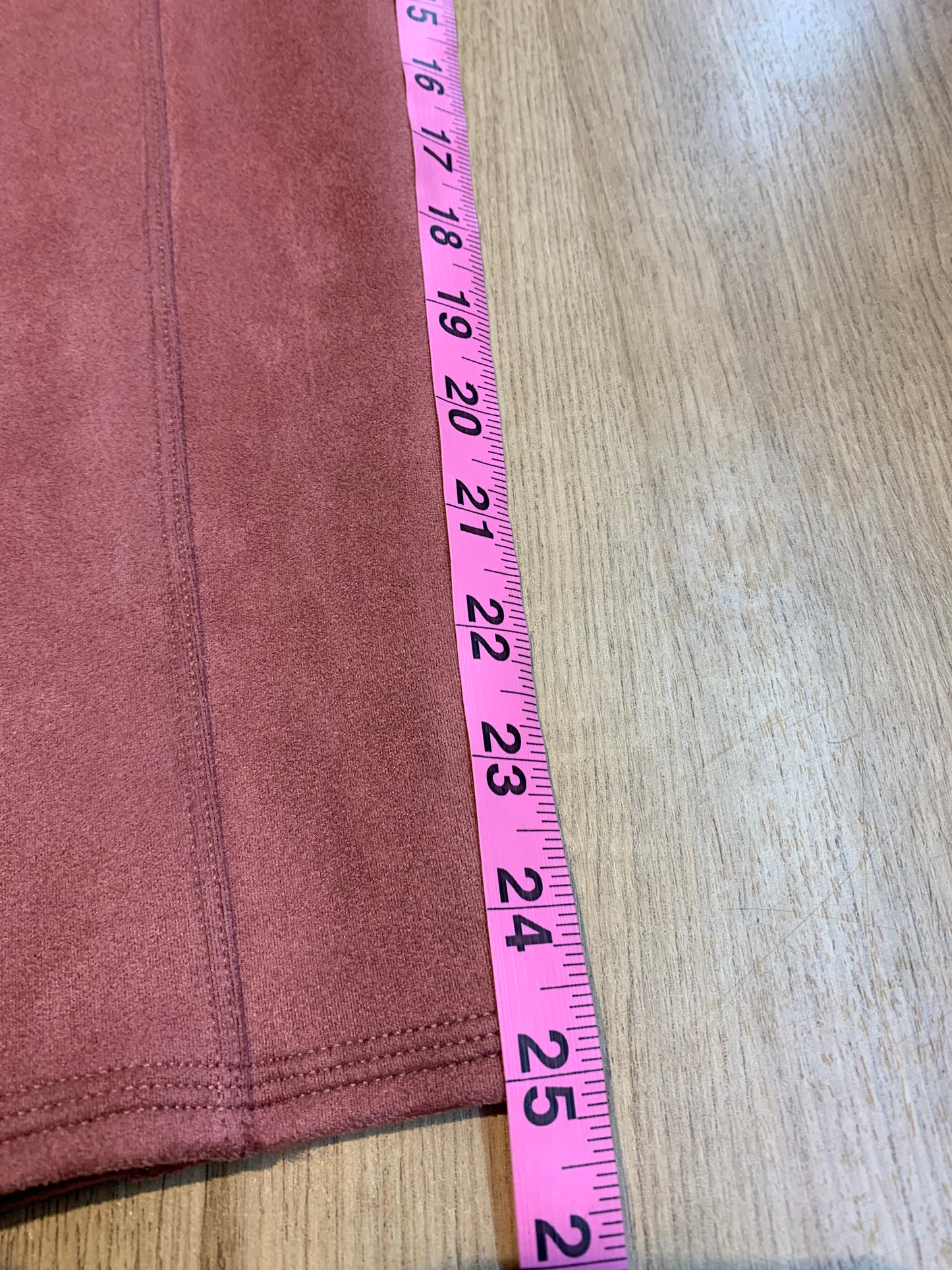 Spanx Faux Suede High Waisted Leggings Rich Rose - Women’s Petite Small