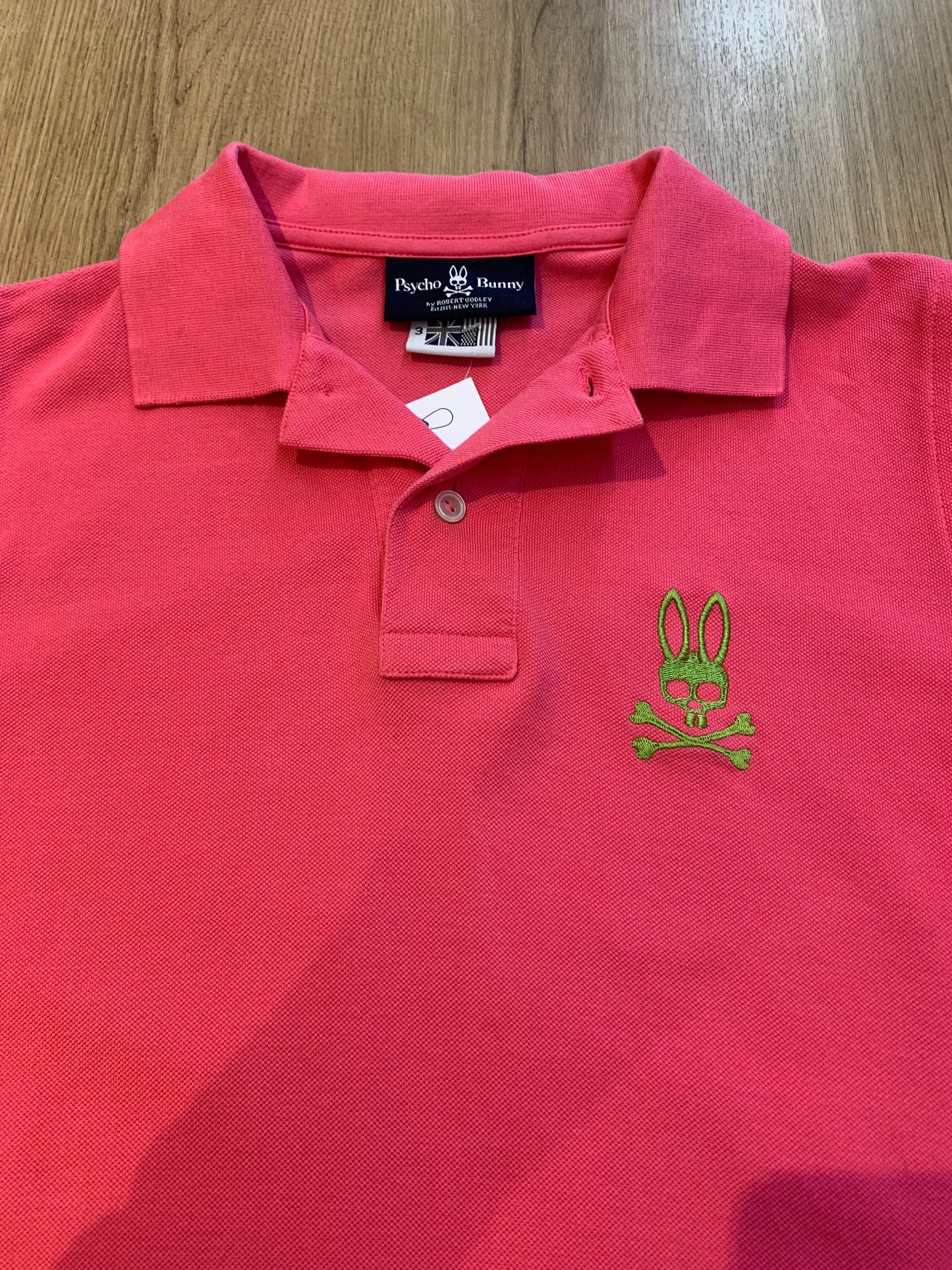Psycho Bunny Men’s Polo Shirt Pink - Size (UK) 3/(US) XS