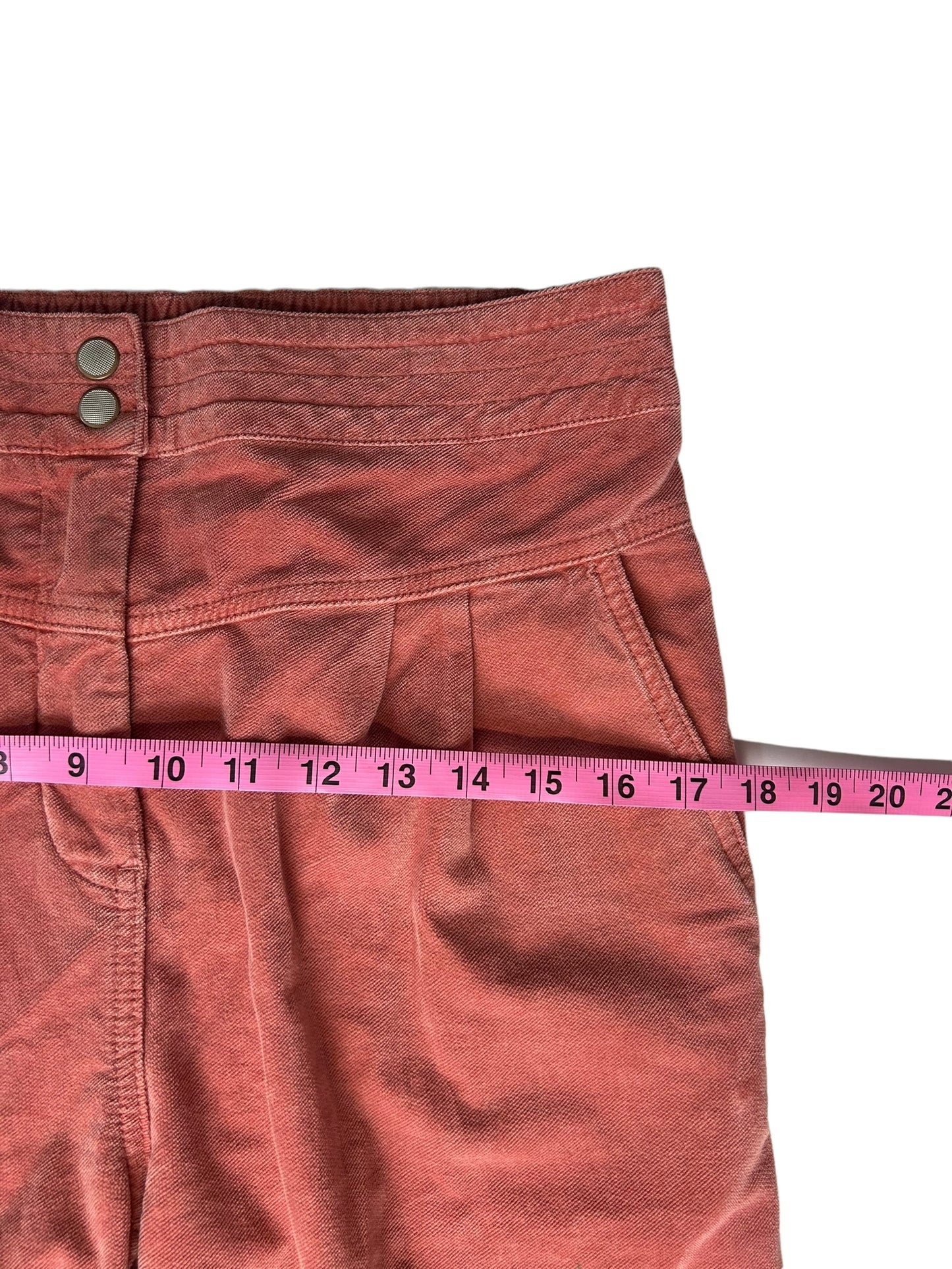 Anthropologie High Rise Women's Pants Vintage Red Suede - Size Small